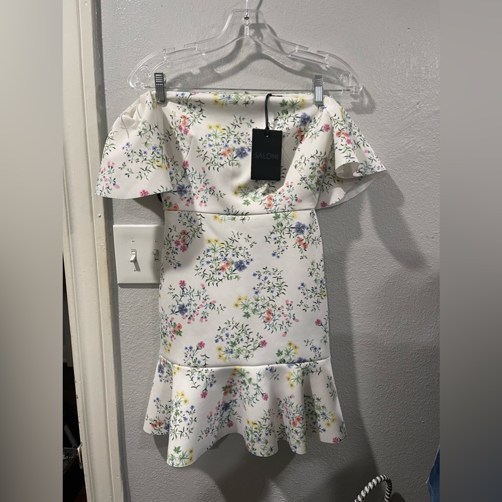 Saloni Wild Floral Mini Dress